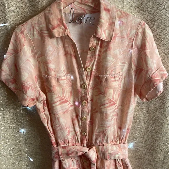 Show Me Your MuMu Bexley Pink Majestic Palm Romper - Picture 6 of 9